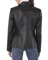 Women Genuine Leather Blazer Coat WB 07